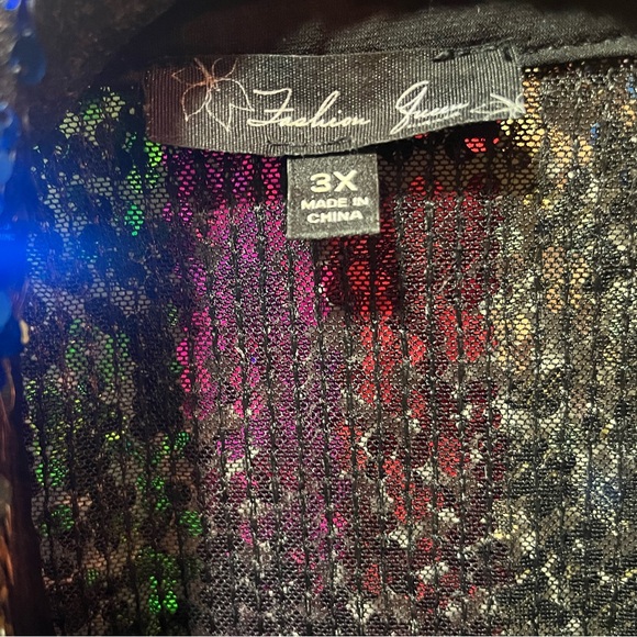 Multicolor Sequin Long Sleeve Dress - Picture 4 of 7